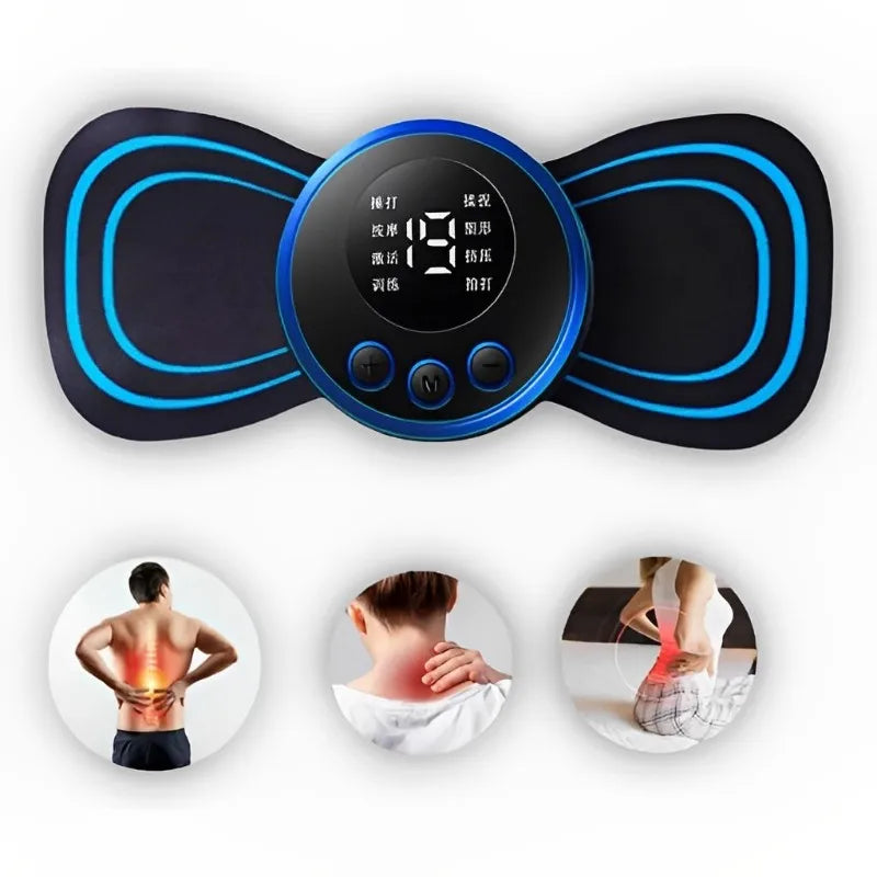 Mini Massageador Portátil EMS para Alívio de Dores